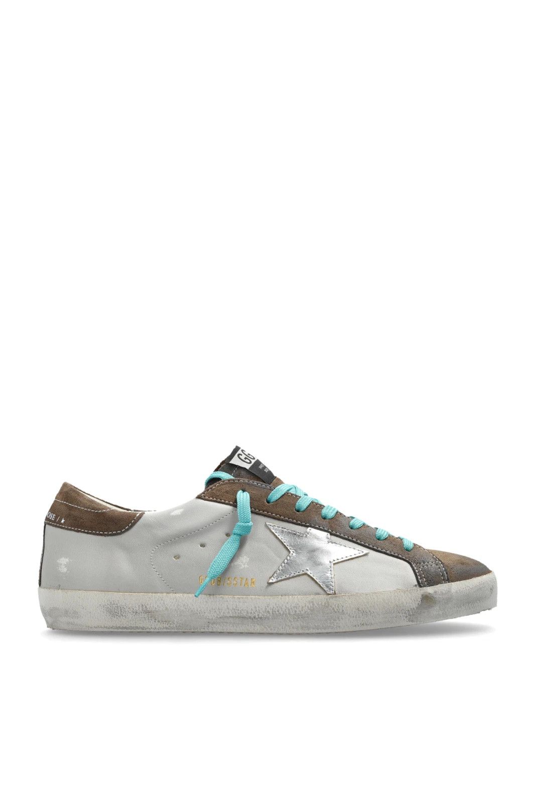 GOLDEN GOOSE Super-Star Men's Brn/Sil Sneakers New