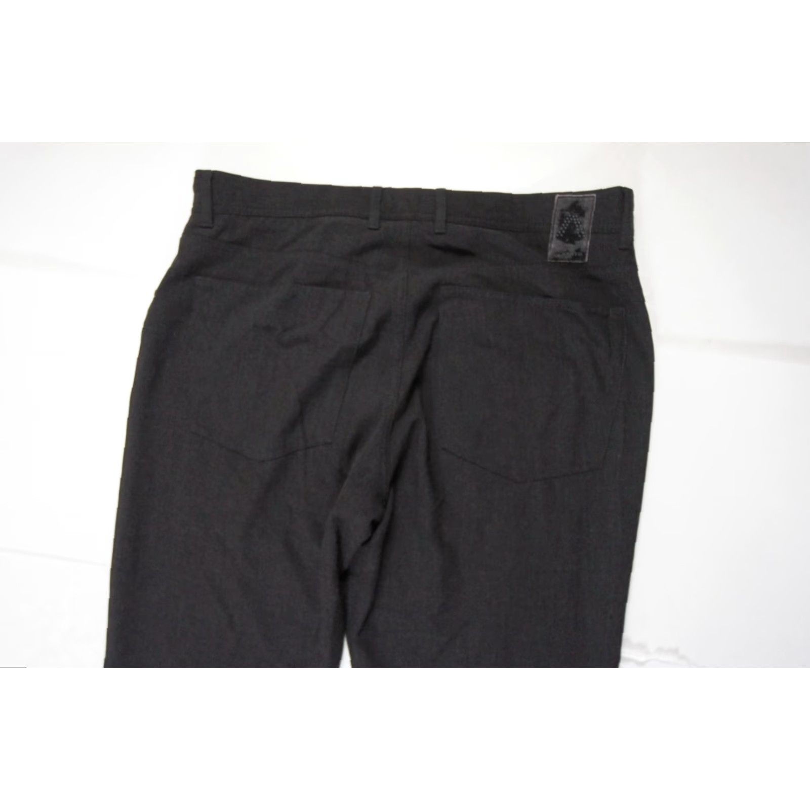 Vintage ALBERTO Pants Mens 36x34 Black Ceramica Stone Stretch Modern Fit Trouser Size US 36 / EU 52 - 6 Thumbnail