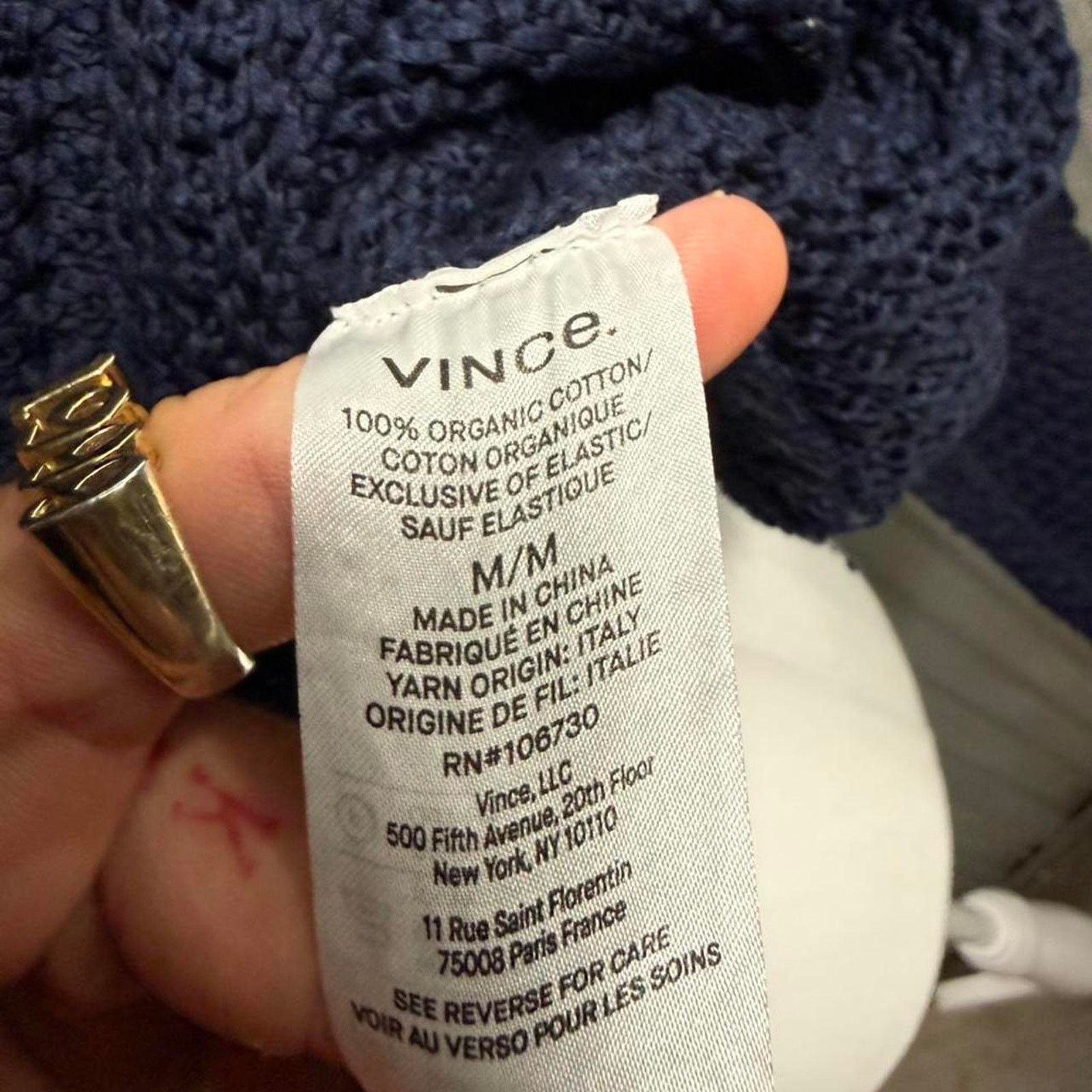 Vince Vince navy blue crochet sweater Size M / US 6-8 / IT 42-44 - 6 Thumbnail