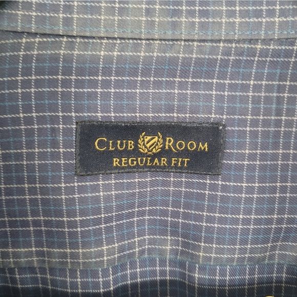 Club Room Regular Fit Checkered Long Slv Button-Up Shirt Party Preppy Size US XL / EU 56 / 4 - 6 Thumbnail