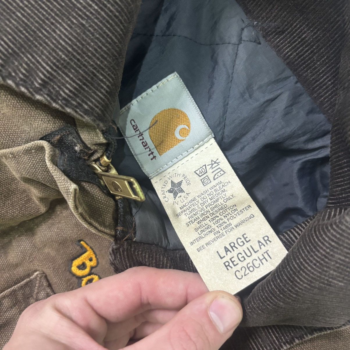 Carhartt × Unsound Rags × Vintage Vintage 90s Faded Thrashed Arctic Carhartt Jacket Lined Size US L / EU 52-54 / 3 - 3 Thumbnail