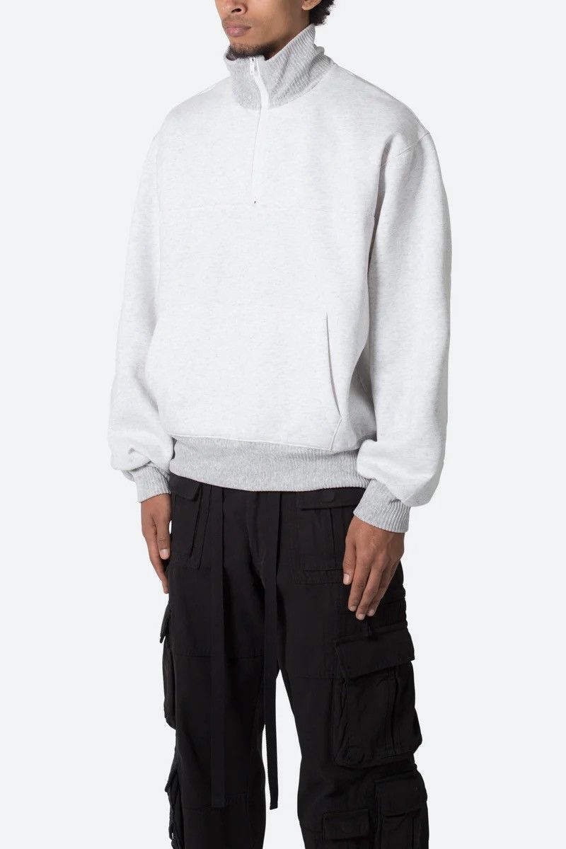 MNML Grey quarter zip sweater Size US L / EU 52-54 / 3 - 3 Thumbnail
