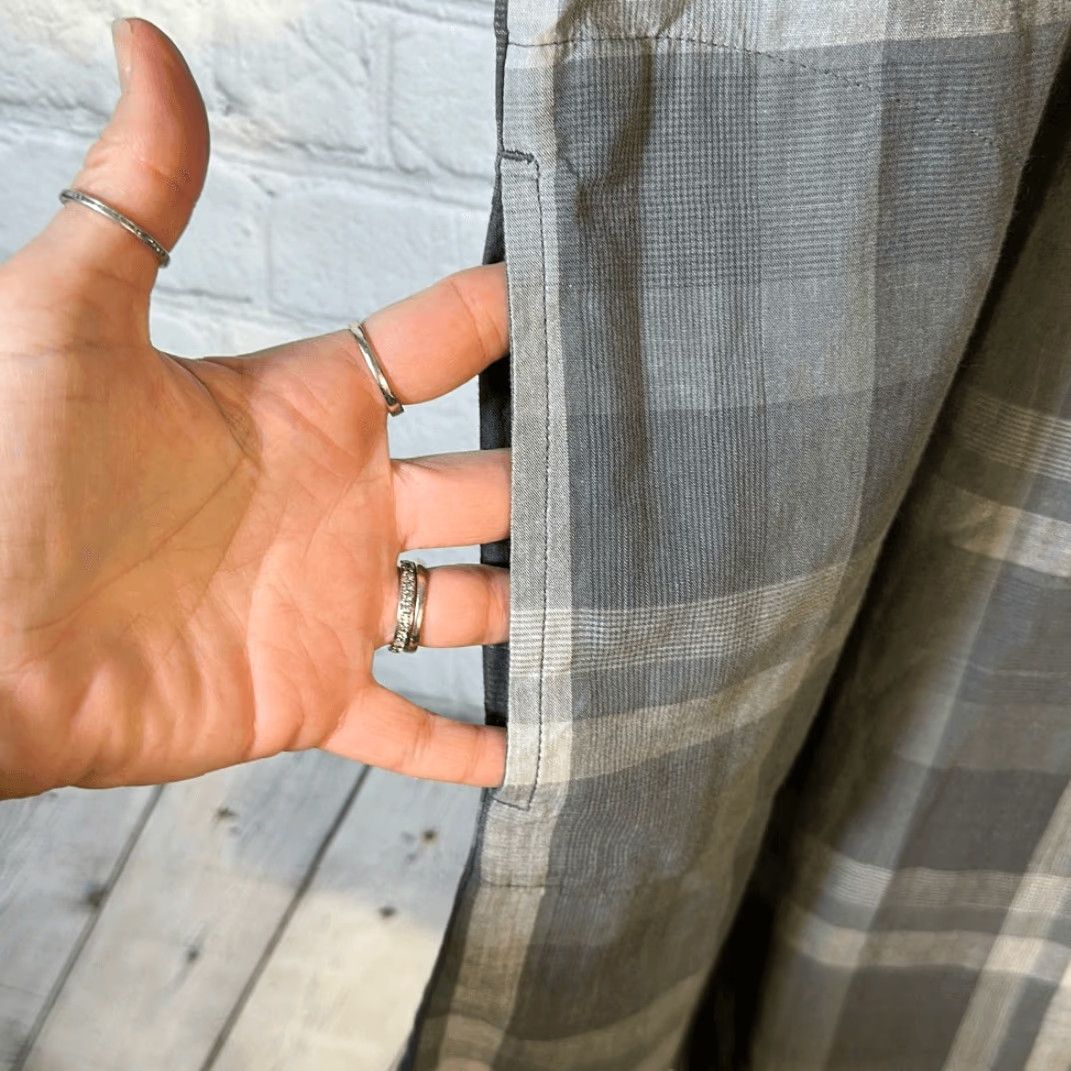 Prana prAna Deryn Dress Shirt Dress Gray Plaid Pockets Roll Tab Sleeve Size S Womens Midi Short Sleeve Shirtdress Size S / US 4 / IT 40 - 4 Thumbnail