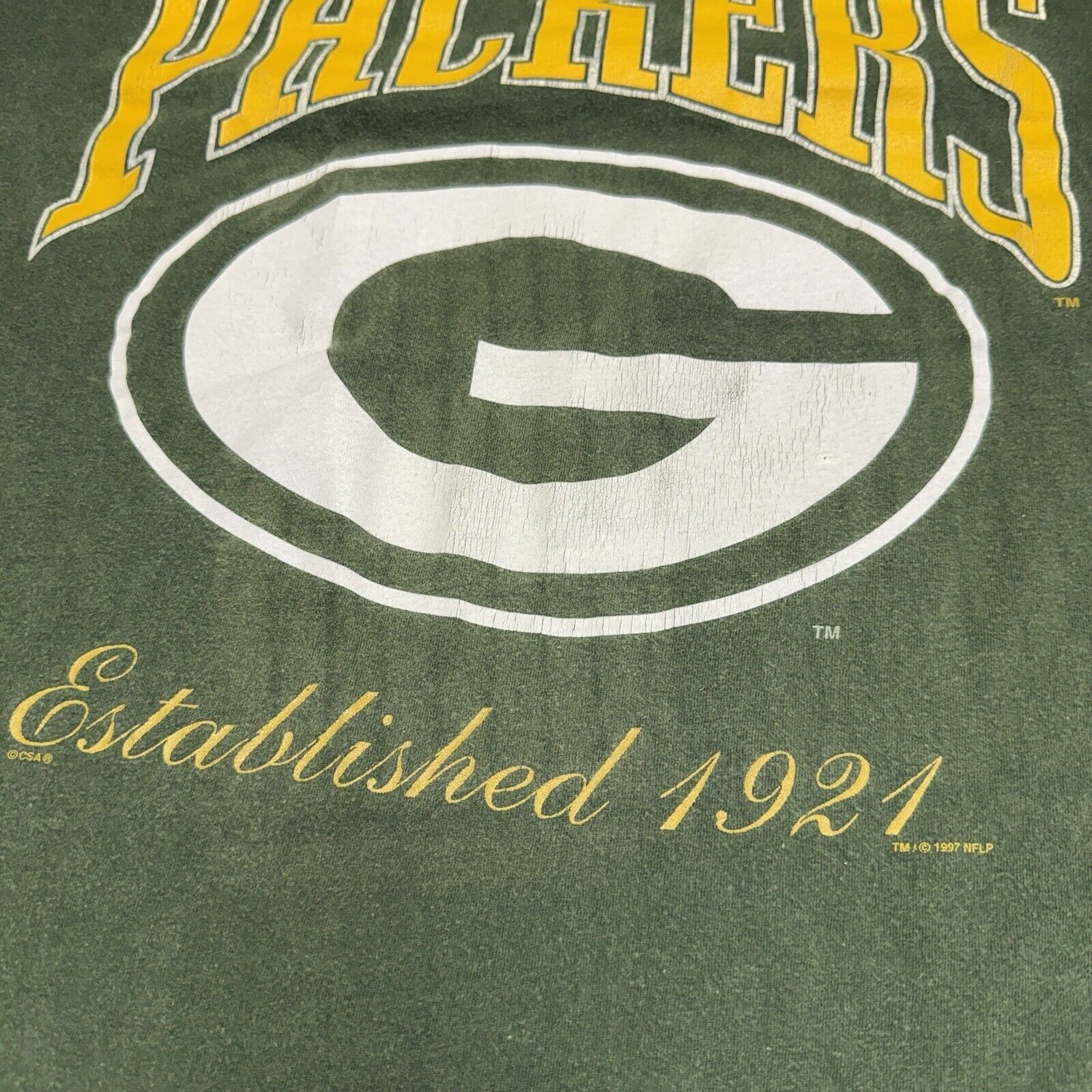 NFL Vintage 90s Green Bay Packers T Shirt Mens XL Green NFL Team Size US XL / EU 56 / 4 - 4 Thumbnail