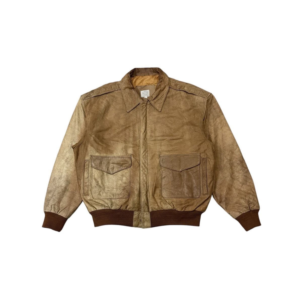Leather Jacket × United Colors Of Benetton × Vintage Vintage Leather Jacket × United Colors Of Benetton × Vintage Vintage