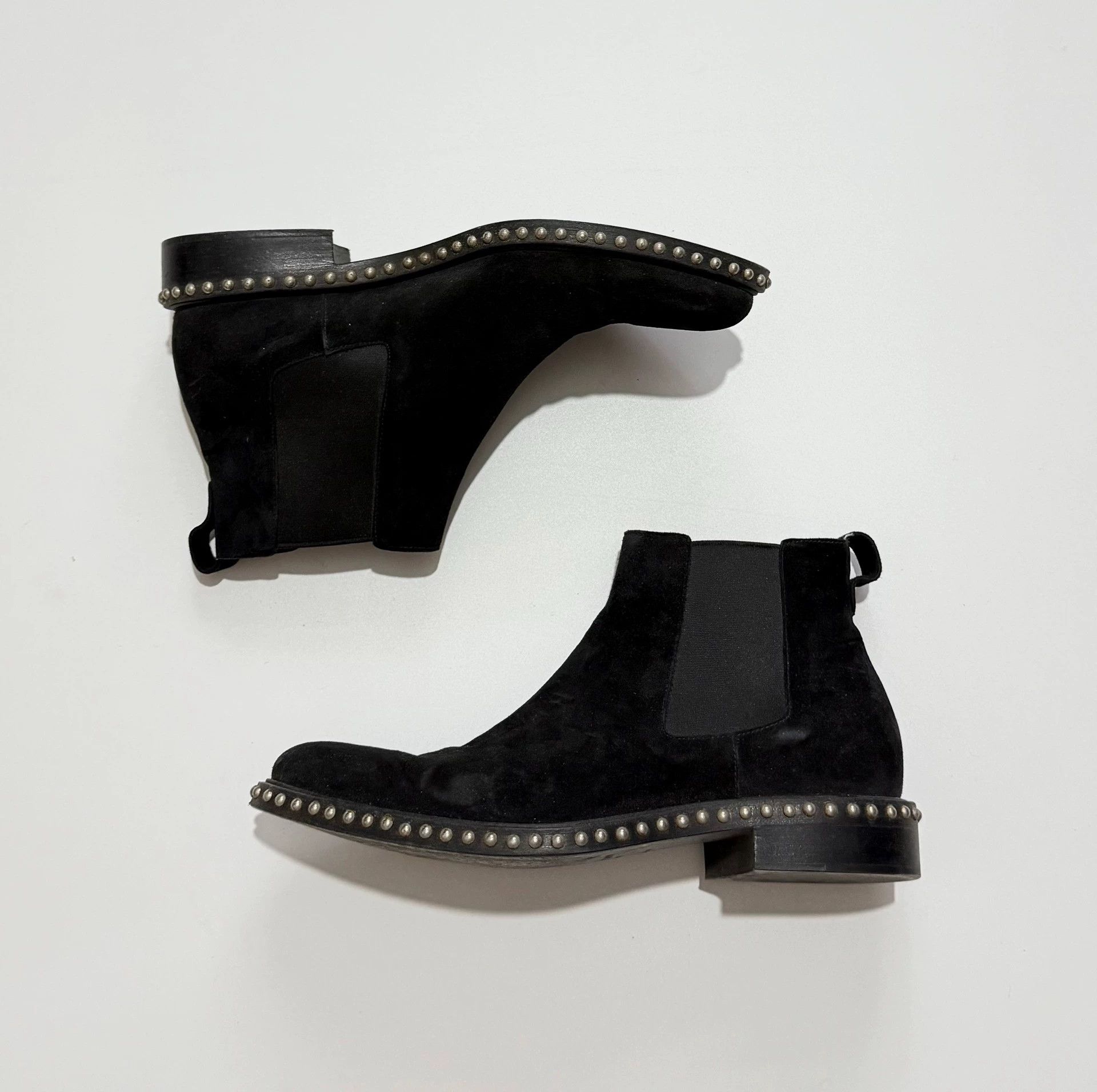 Givenchy Givenchy Black Suede Studded Chelsea Boots - Size 40 Size US 7 / EU 40 - 4 Thumbnail