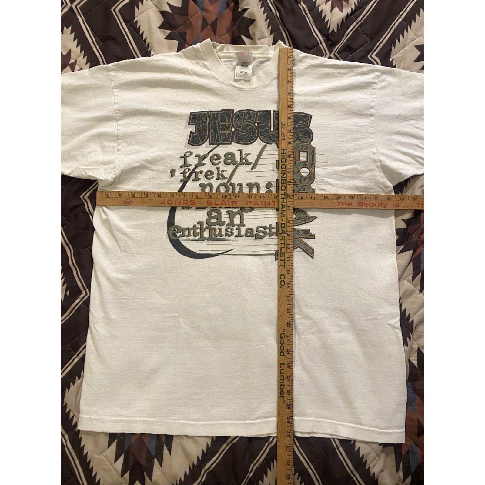 Fruit Of The Loom VINTAGE Fruit of the Loom T-Shirt 2XL White Crew Neck Short Sleeve Double-Sided Jesus Freak Graphic Print 90s Retro Religion Mens Size US XXL / EU 58 / 5 - 5 Thumbnail
