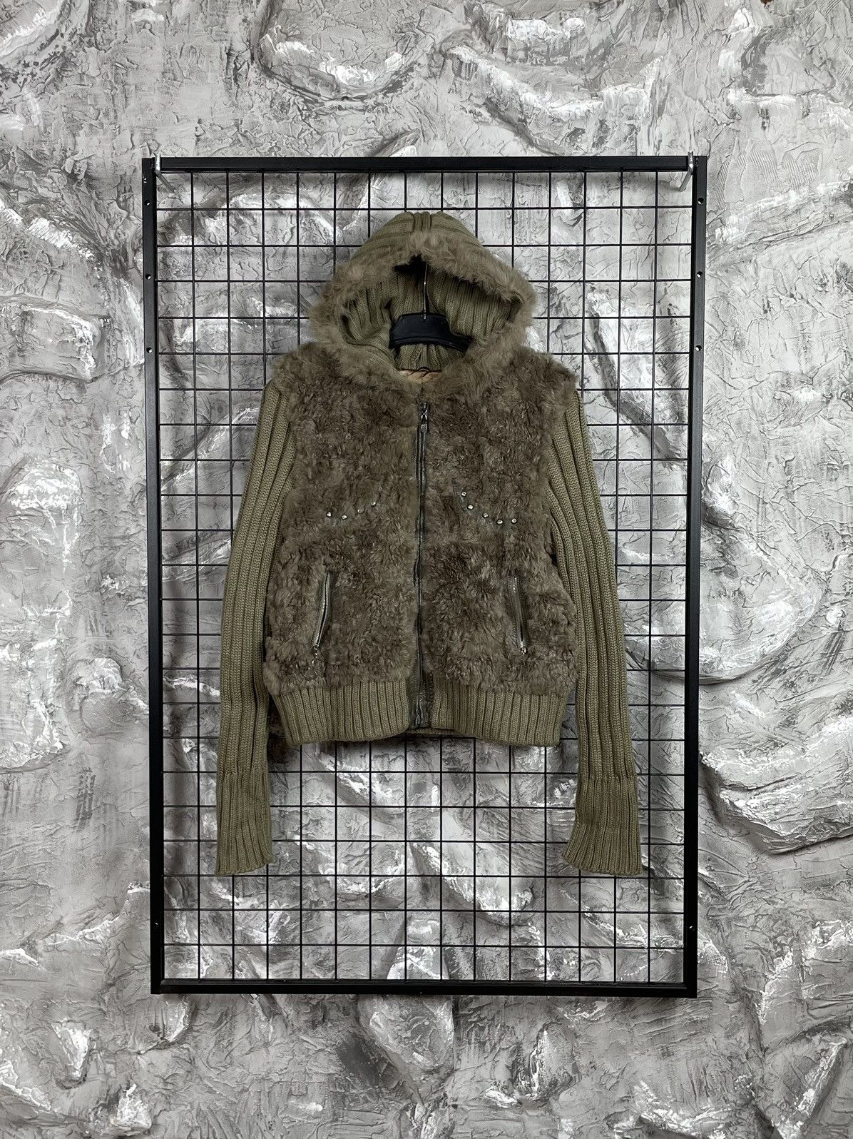 If Six Was Nine Y2K Punk Soft Fur / Knit Jacket LGB Kmrii Rick Owens Style Size US S / EU 44-46 / 1 - 1 Thumbnail