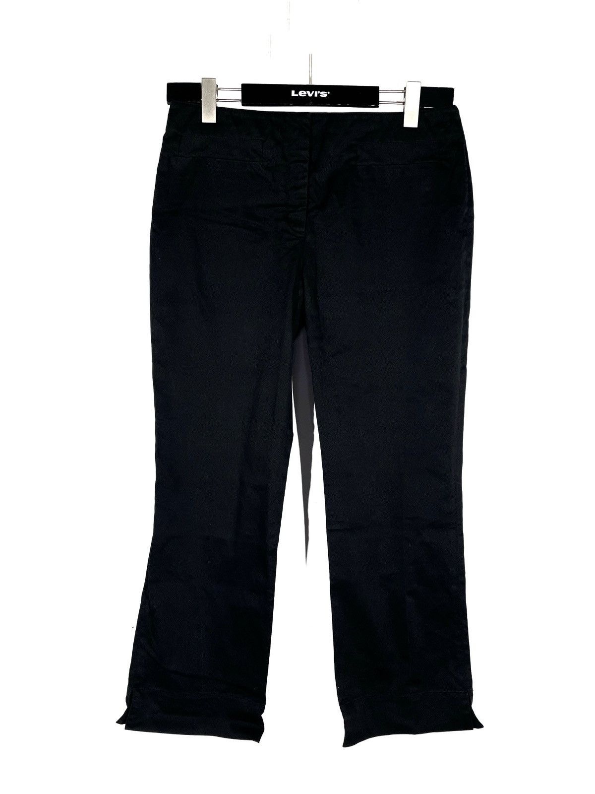 image of Prada Men Classic Straight Cropped Trousers Size 46 Italy in Black