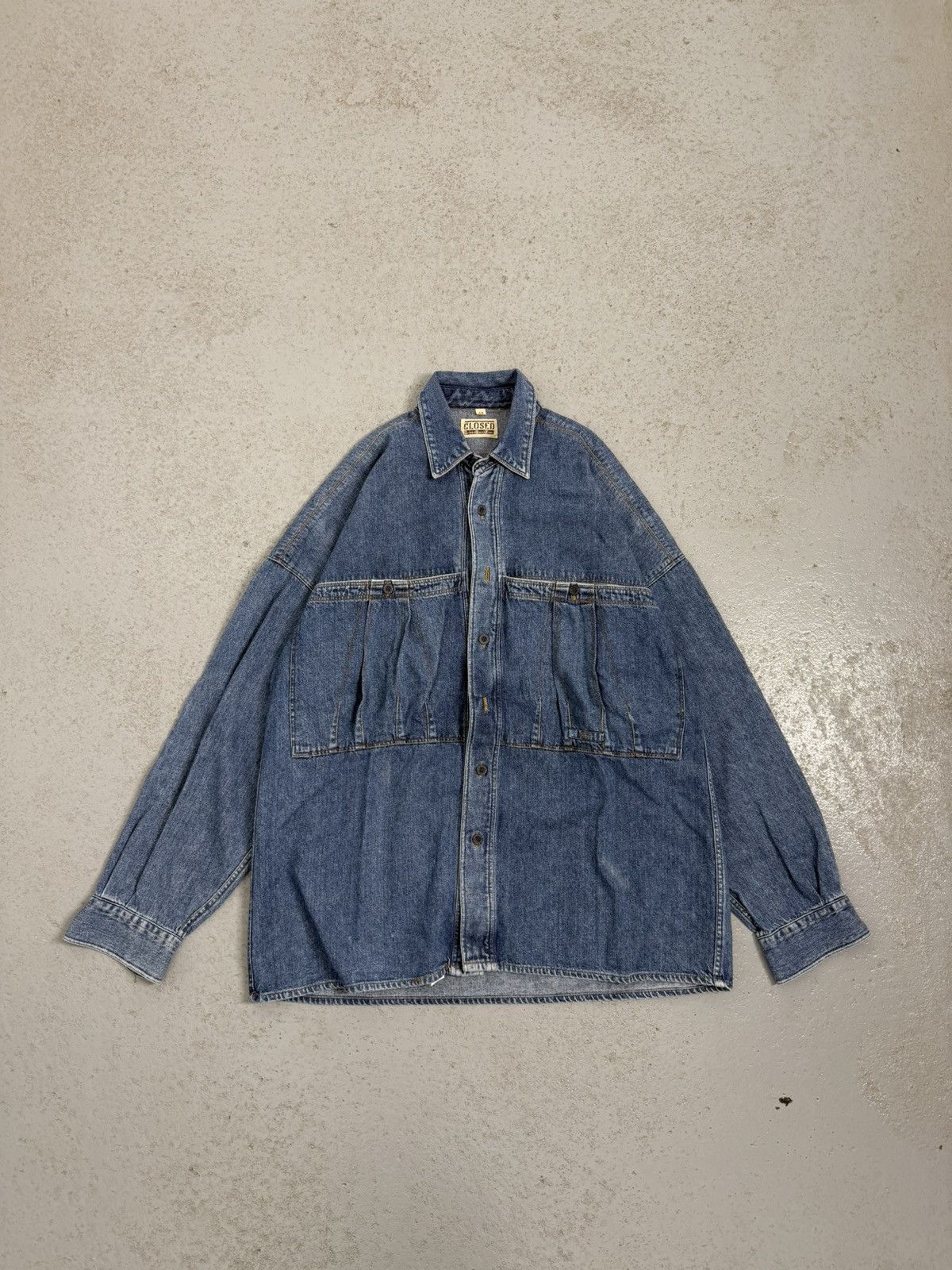 CLOSED × Marithe + Francois Girbaud 80s Marithe Francois Girbaud For Closed Giant Pockets Shirt Size US L / EU 52-54 / 3 - 1 Thumbnail