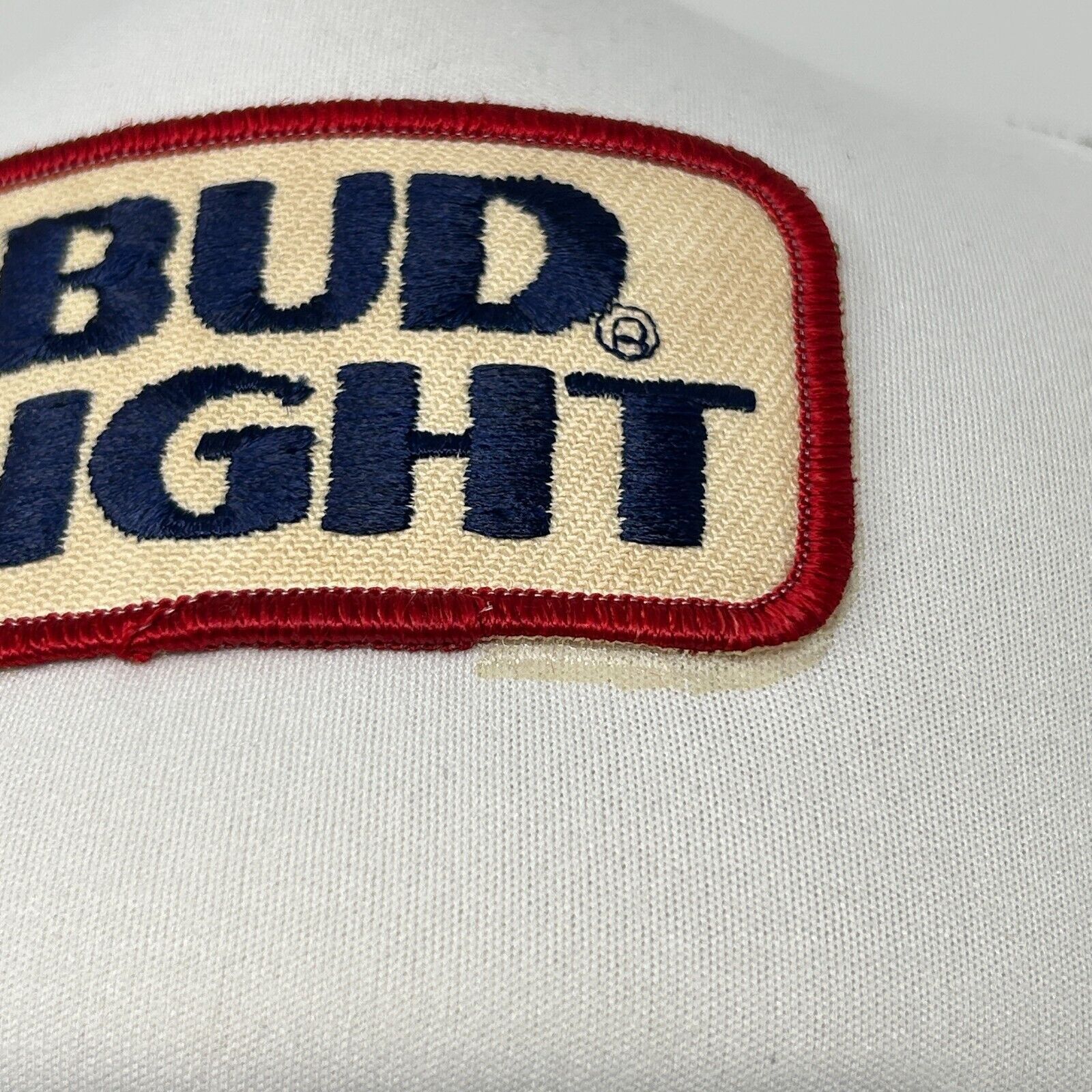 Vintage Vintage Bud Light 3 Stripe Trucker Hat Baseball Cap White Size ONE SIZE - 6 Thumbnail