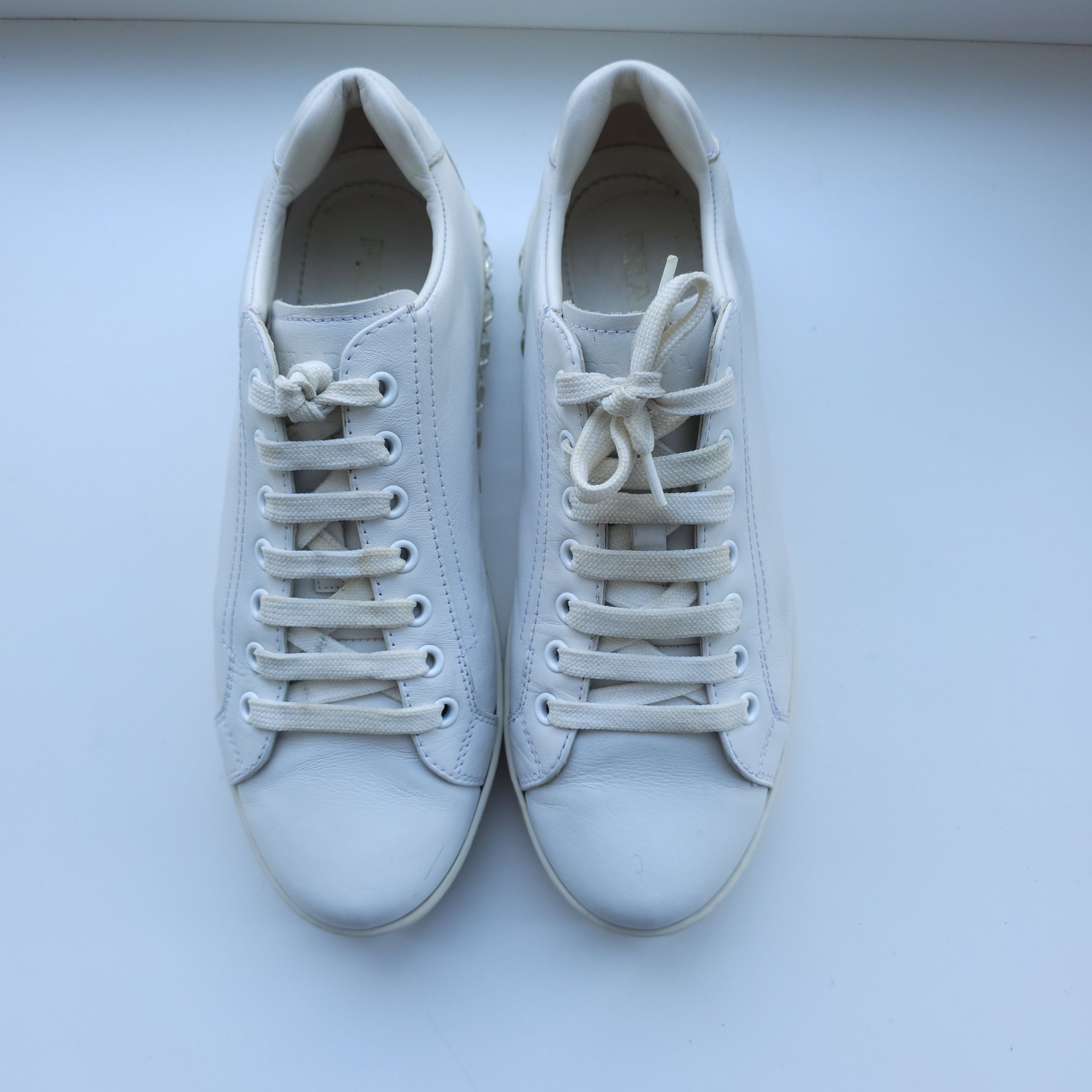 Prada Prada Leather Trainers made in Italy Womens EUR 37,5 US 7,5 Size US 7.5 / IT 37.5 - 10 Thumbnail