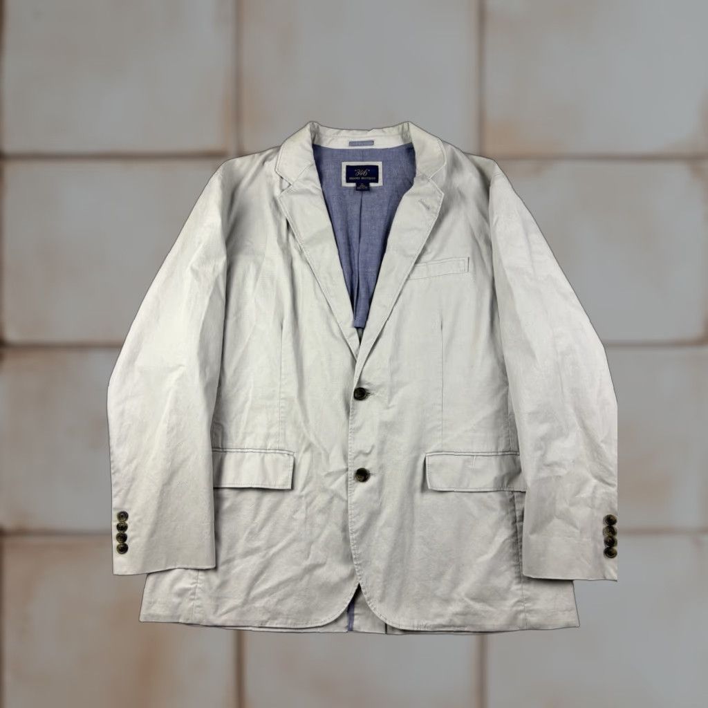 Brooks Brothers Brooks Brothers Blazer Jacket Mens Size Extra Large Cotton Lightweight 2 Button Size 46R - 1 Thumbnail