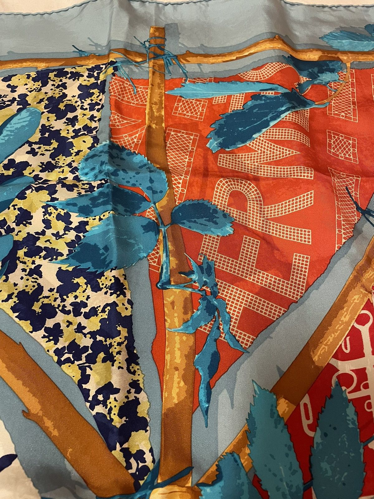 Hermes × Vintage Le Robinson Chic Hermès Silk Scarf Size ONE SIZE - 11 Thumbnail