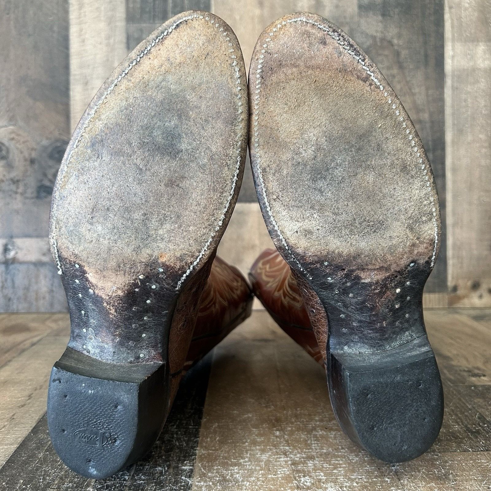 Justin Boots Justin Vintage Y5333 Ostrich Cowboy Boots Mens 9.5 E Size US 9.5 / EU 42-43 - 4 Thumbnail