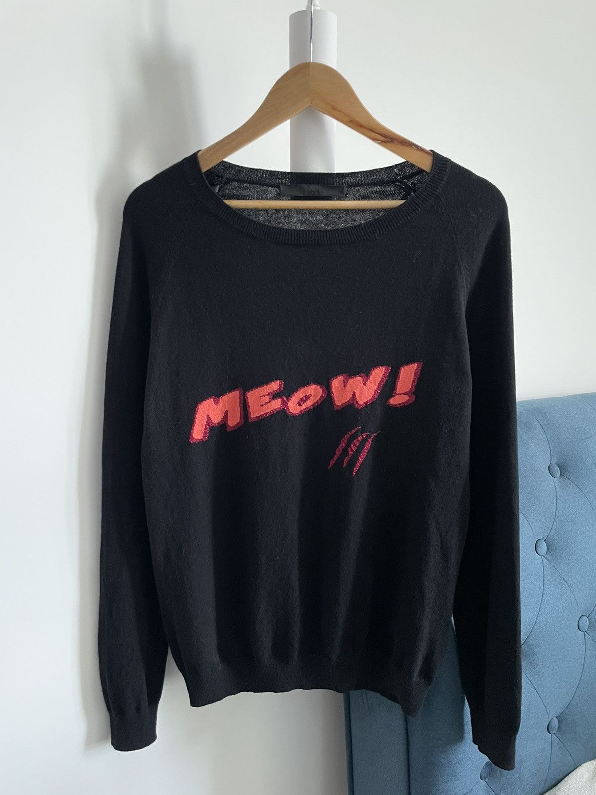 Karl Lagerfeld Karl Lagerfeld Meow! Black Sweatshirt Size M / US 6-8 / IT 42-44 - 1 Thumbnail