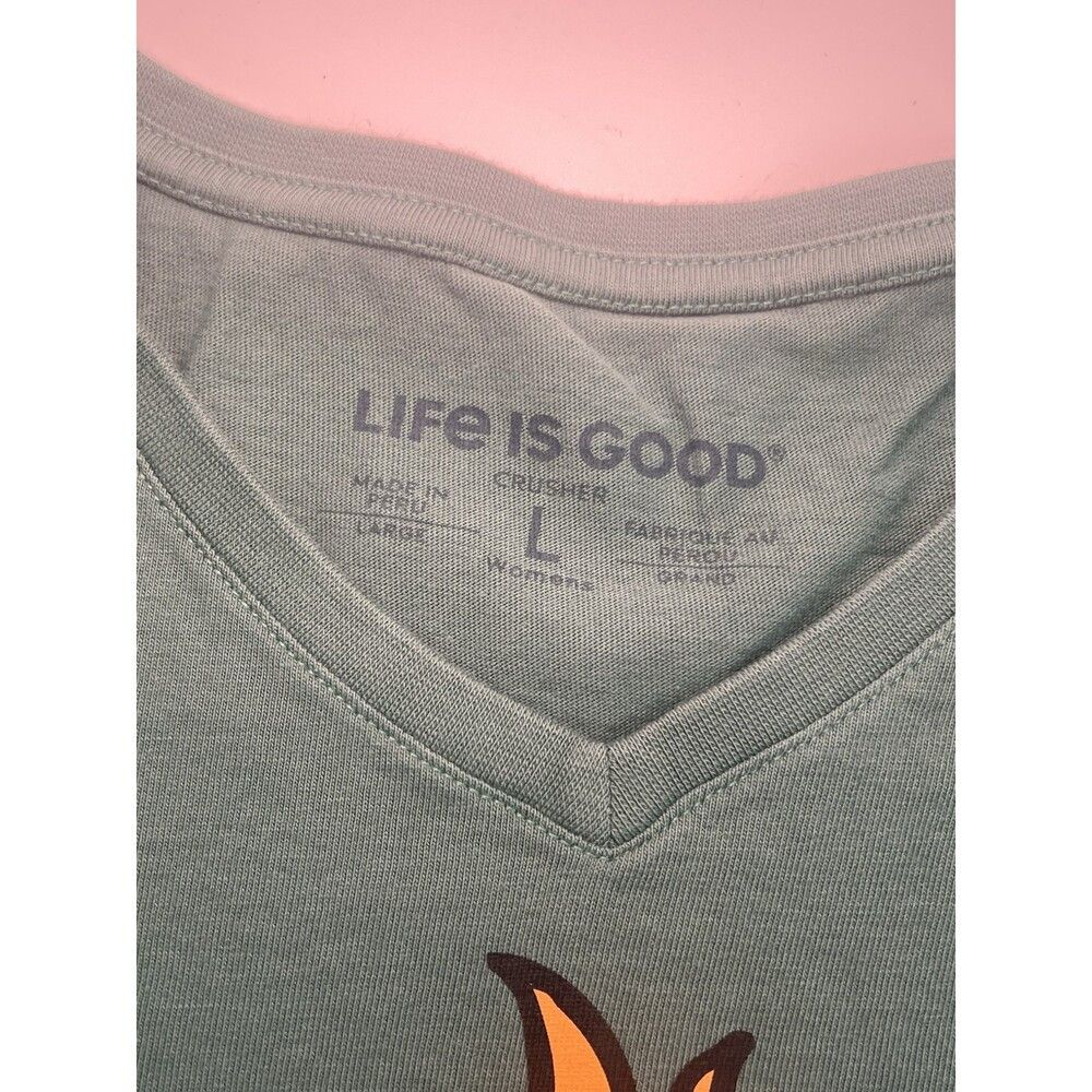 Life is Good Life is Good Womens Log On Crusher Tee Size L Spruce Green Size L / US 10 / IT 46 - 6 Thumbnail
