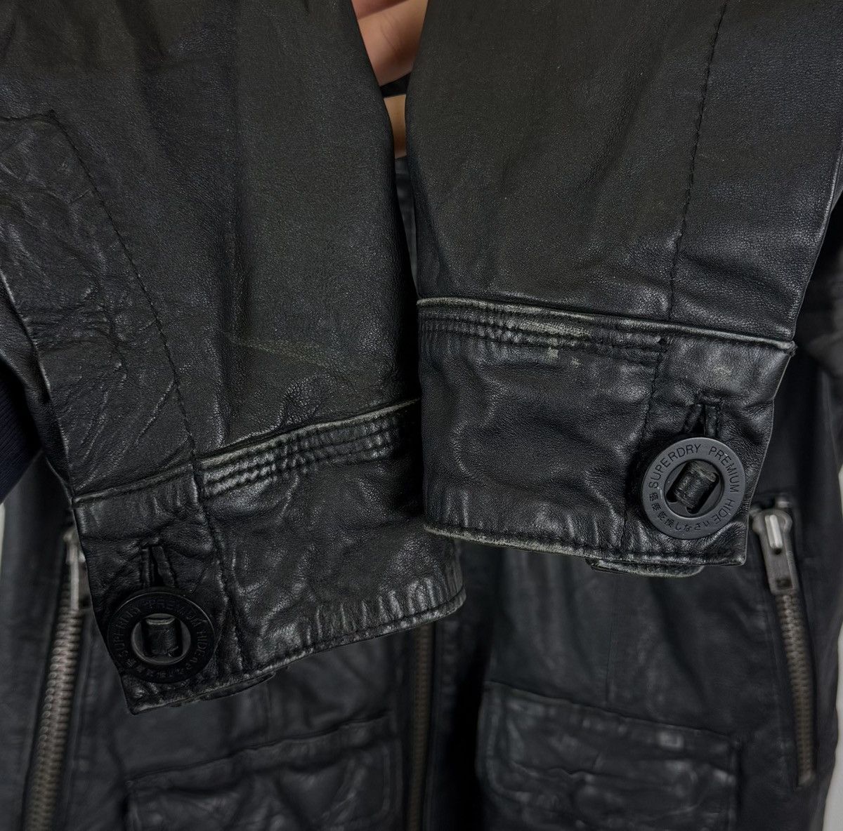 Superdry Superdry Biker Leather Jacket Full Zip Moto Japanese Style Size US M / EU 48-50 / 2 - 7 Thumbnail