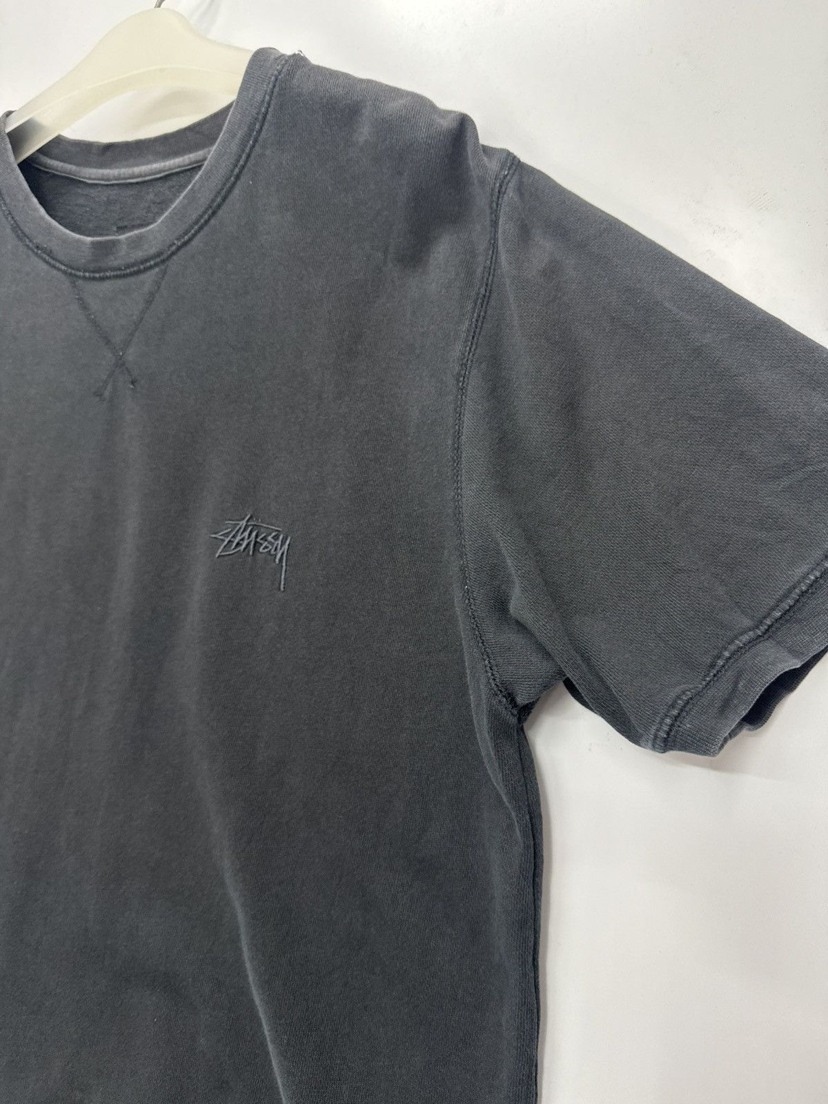 Stussy 🔥 Stussy Embroidery Roundneck Sweatshirt in Faded Black - M Size US M / EU 48-50 / 2 - 2 Thumbnail