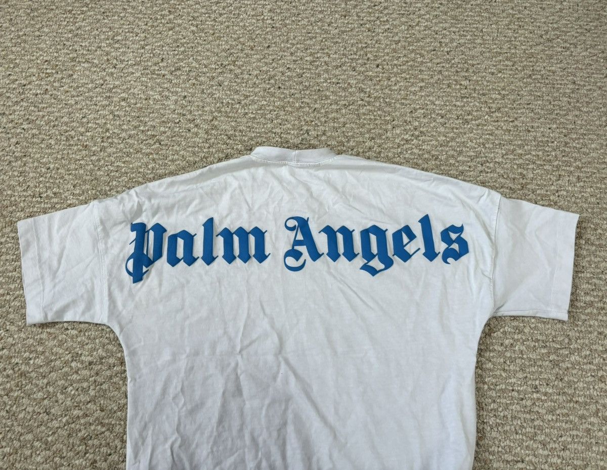 Palm Angels Palm Angels White/Blue Classic Tee Size US M / EU 48-50 / 2 - 2 Thumbnail