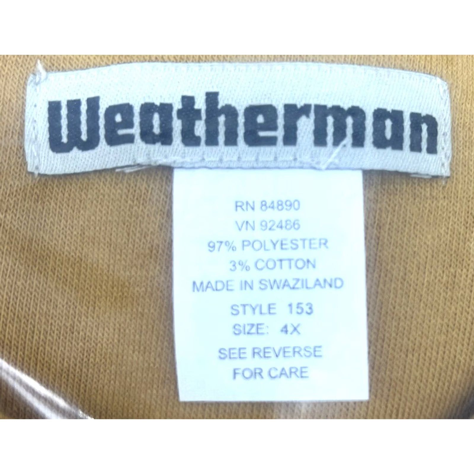 Vintage Weatherman Pullover Polo Mens 4XL Long Sleeve Striped Collared Sweater Winter Mustard Yellow Size US XXL / EU 58 / 5 - 2 Thumbnail