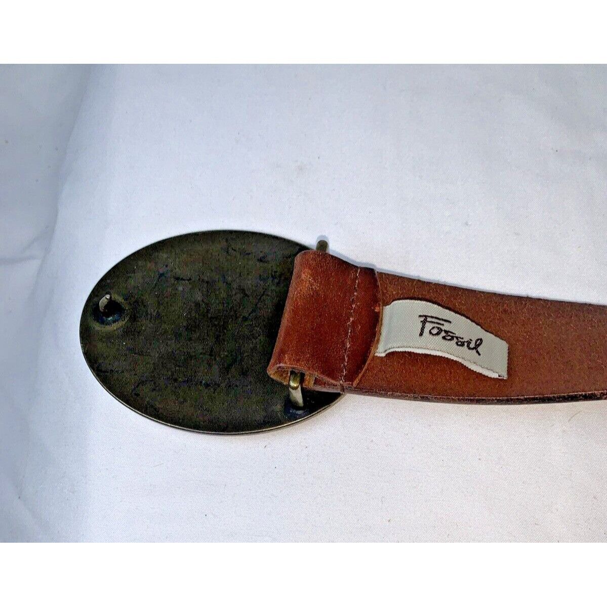 Fossil Fossil Women’s Vintage Brown Belt with Groovy Whimsical Buck Size ONE SIZE - 8 Thumbnail