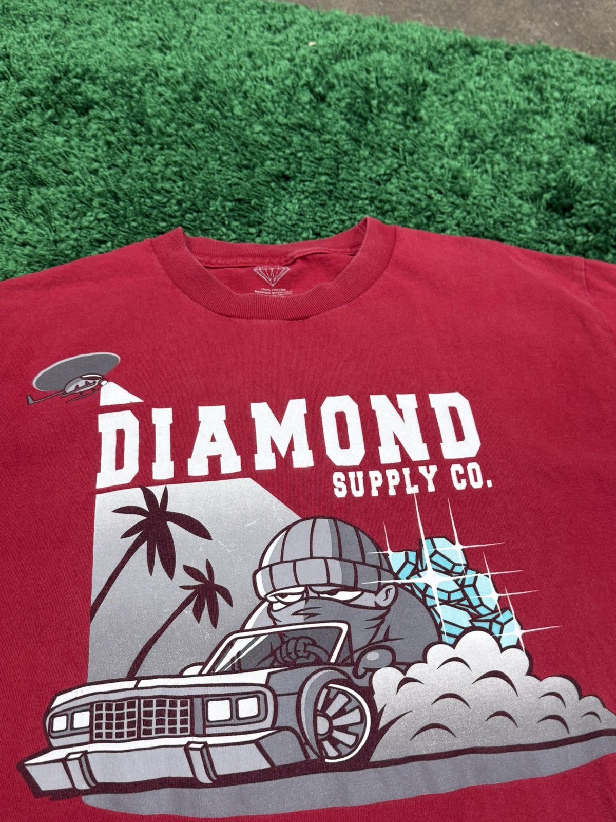 Diamond Supply Co. × Vintage Diamond Supply Co Red Car Thug / Gangster Tee Red Medium Size US M / EU 48-50 / 2 - 2 Thumbnail