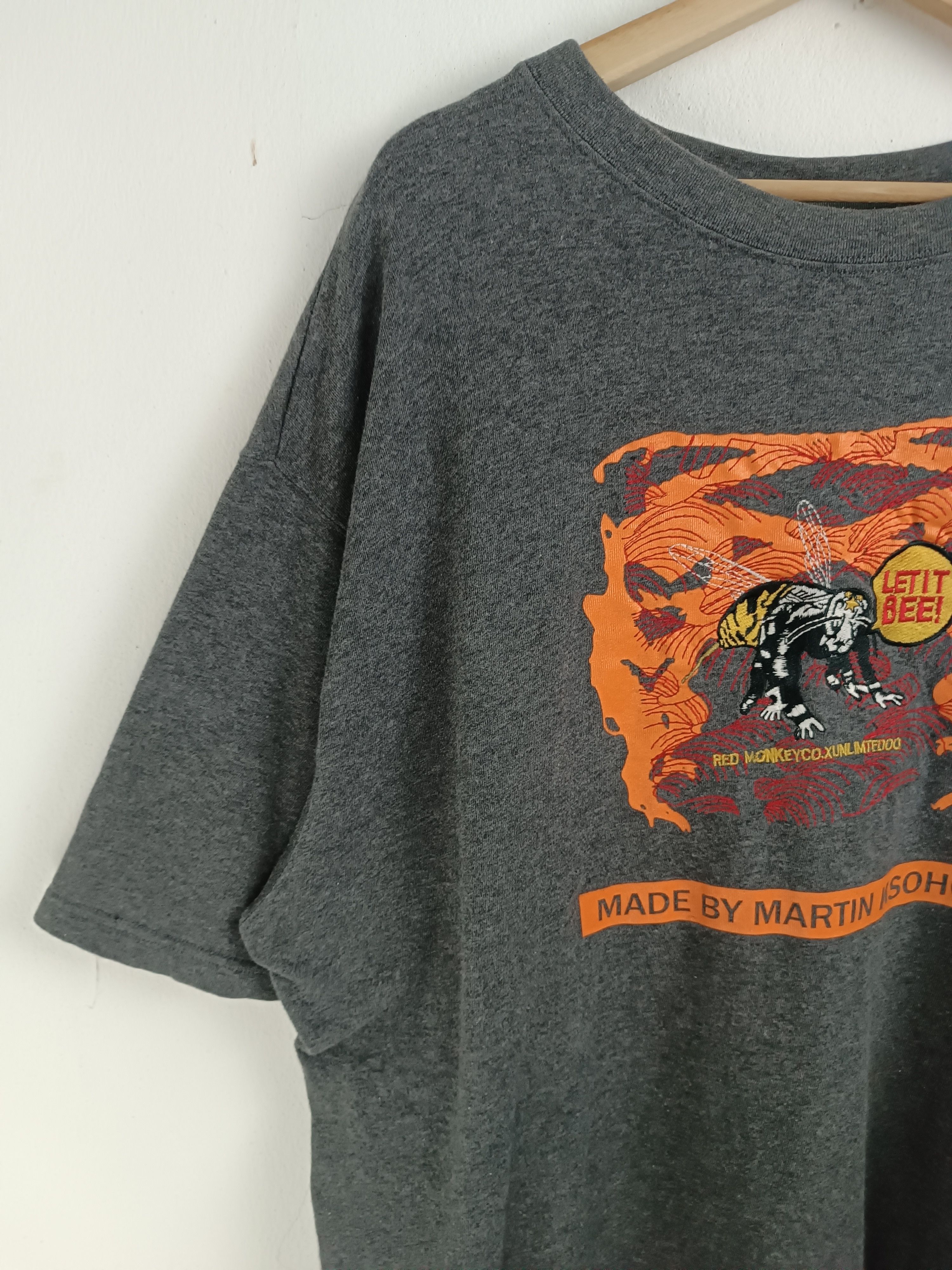 Japanese Brand VINTAGE LET IT BEE BY MARIN KSOHOH REDMONKEY EMBROIDERY LOGO Size US XXL / EU 58 / 5 - 5 Thumbnail
