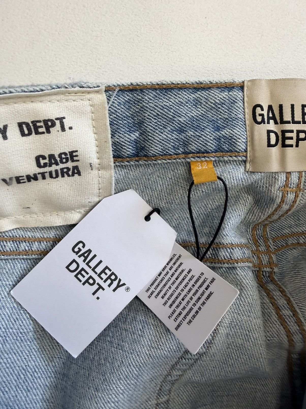 Gallery Dept. ‘Cage Ventura’ Print Washed Blue Jeans Size US 32 / EU 48 - 5 Thumbnail