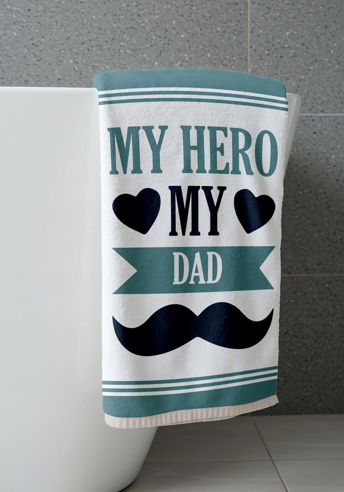 Designer Personalized Golf Towel for Dad - My Hero Gift for Fathers Size ONE SIZE - 4 Thumbnail