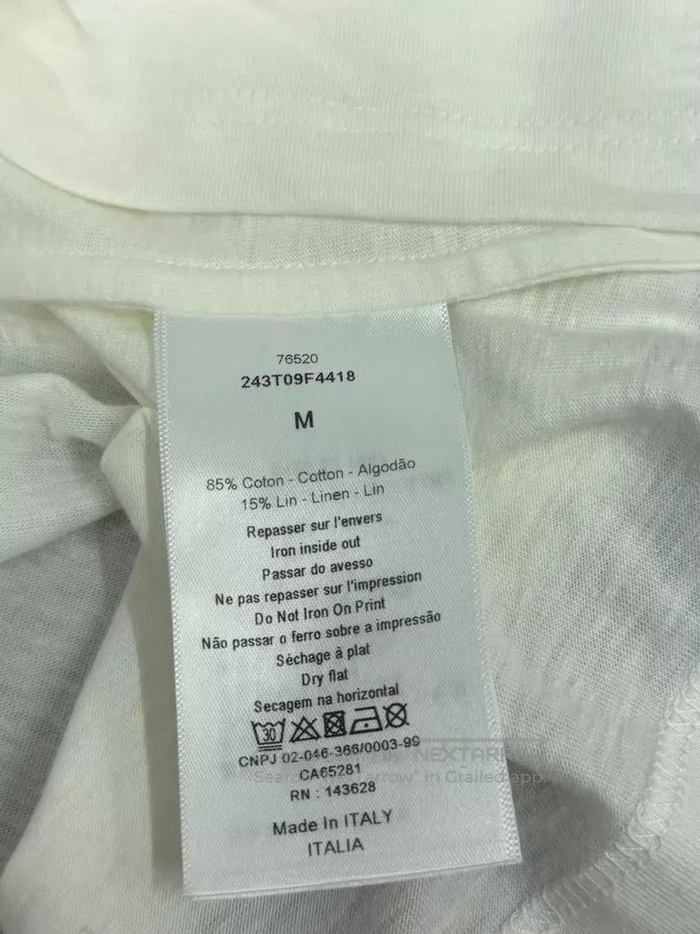 Dior Dior White portrait letter print short sleeves Size M / US 6-8 / IT 42-44 - 5 Thumbnail