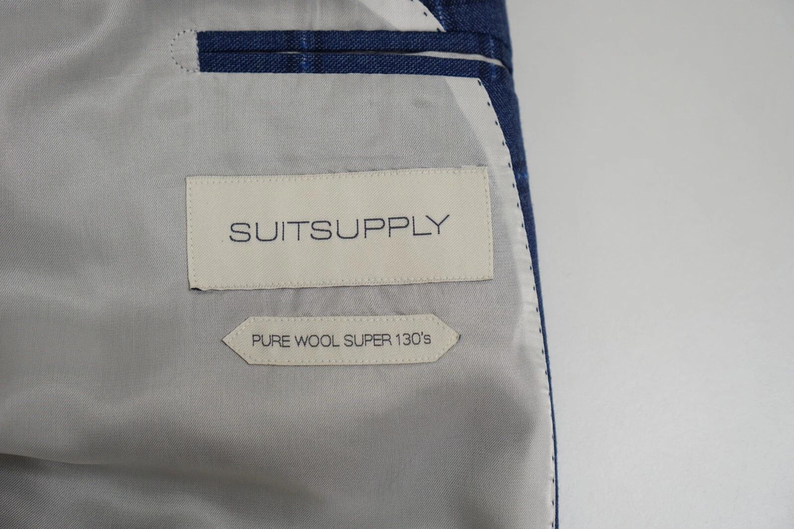 Suitsupply Men Suitsupply Blazer Sienna Pure Wool S130 Blue Size US44 Size 44R - 5 Thumbnail