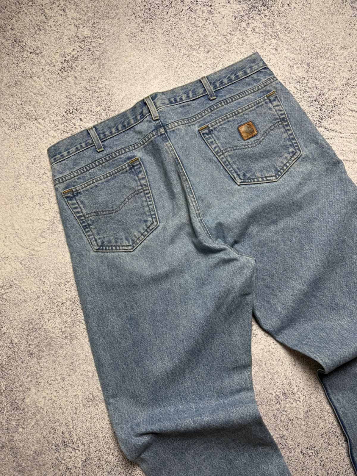 Carhartt Vintage Carhartt Jeans Work Skate Denim Pants Leather Logo Size US 38 / EU 54 - 3 Thumbnail