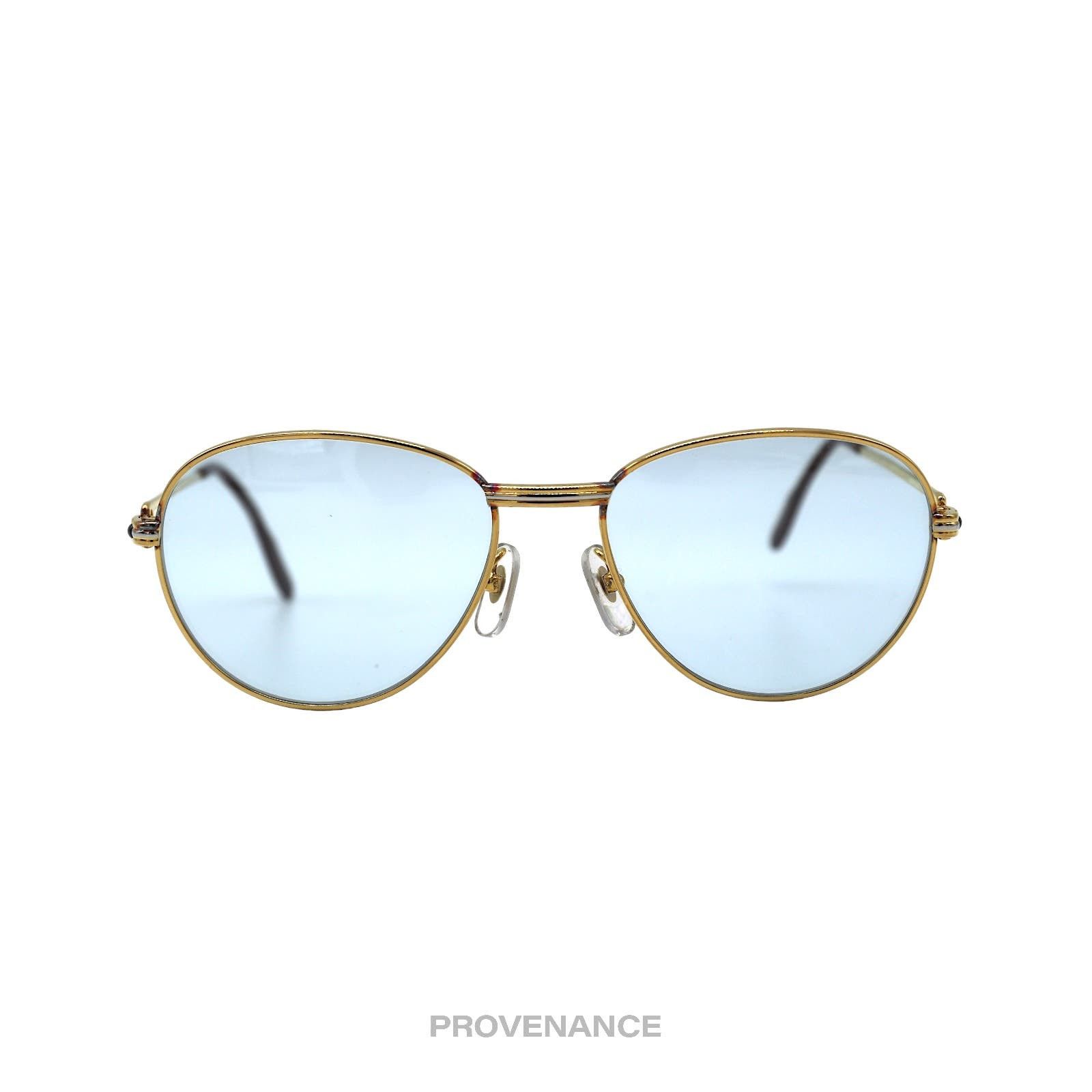 image of Cartier Saphir Vintage Sunglasses - Gold/blue, Men's