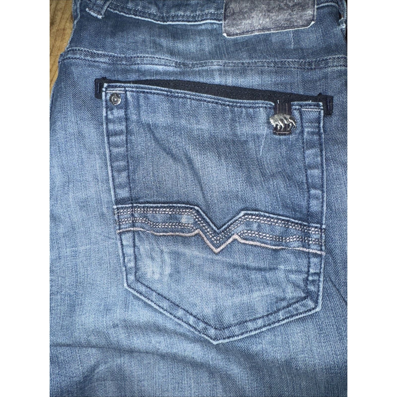 Buffalo David Bitton × Vintage Buffalo David Bitton Jeans 38x33 Honeycomb Fade Distressed Size US 38 / EU 54 - 4 Thumbnail