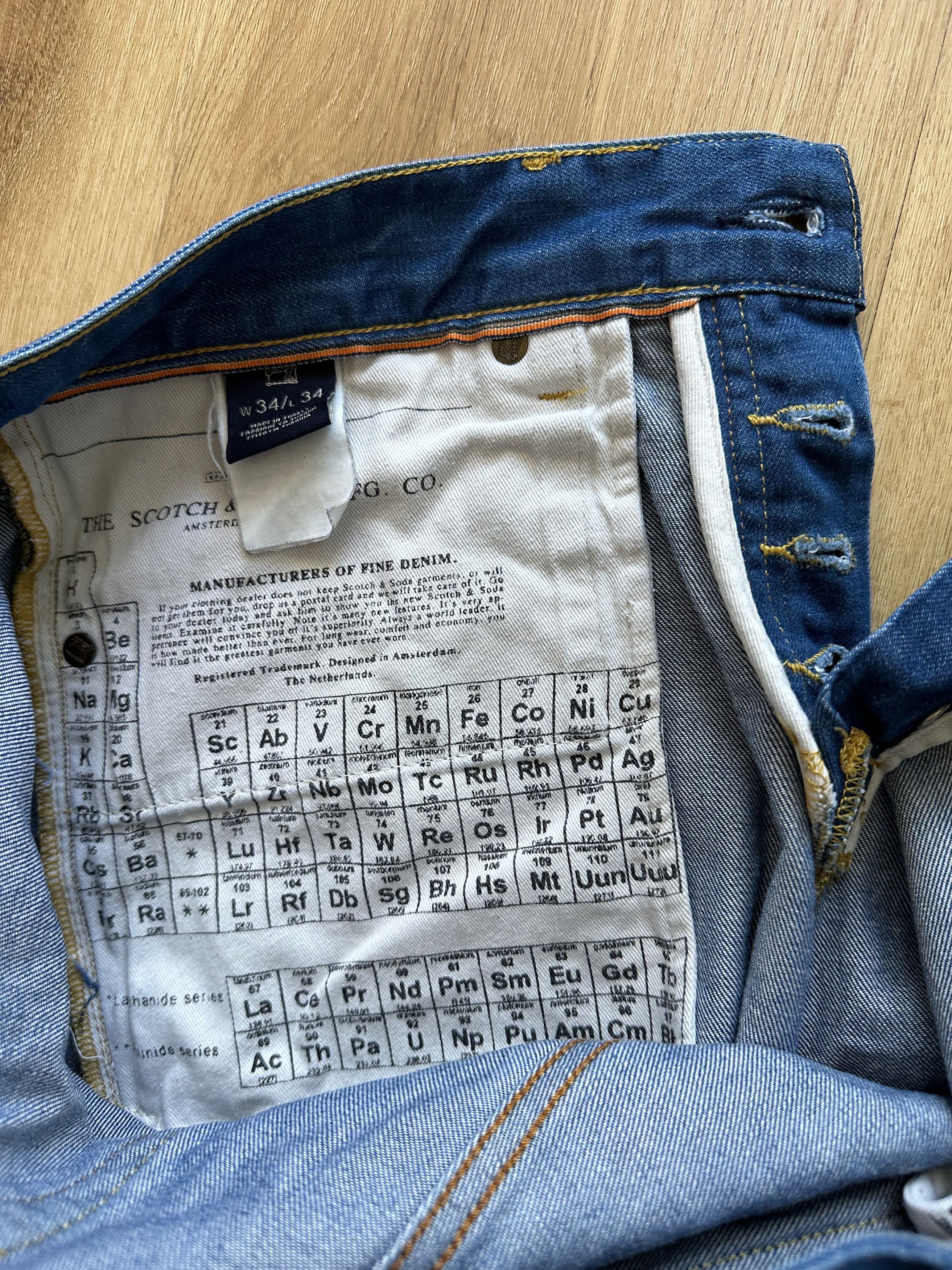 Scotch & Soda Scotch & Soda Vernon Chemistry Denim Pants 34 x 34 Size US 34 / EU 50 - 12 Thumbnail