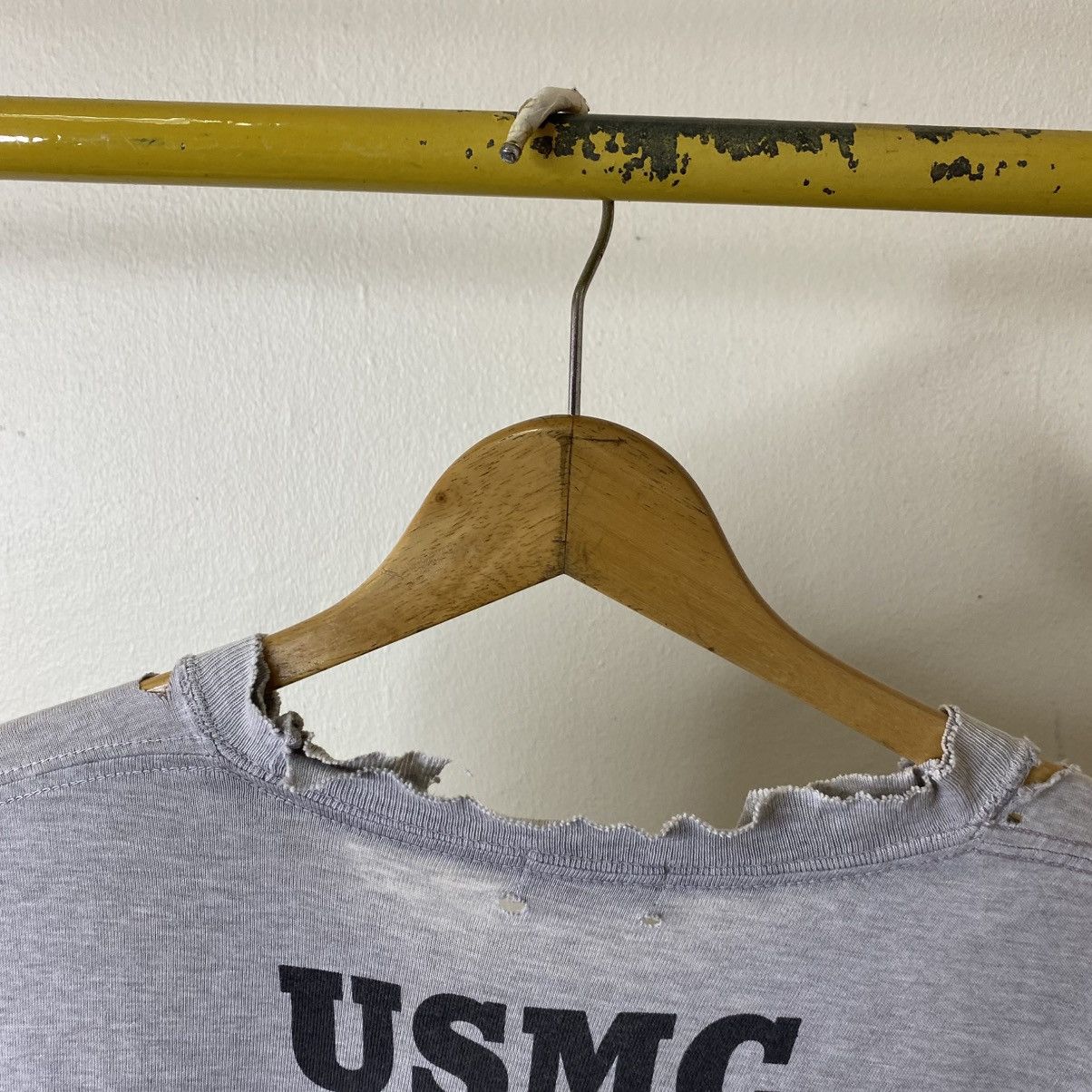 Buzz Rickson's United States Marines Corps USMC Distressed LS T Shirt Size US M / EU 48-50 / 2 - 9 Thumbnail