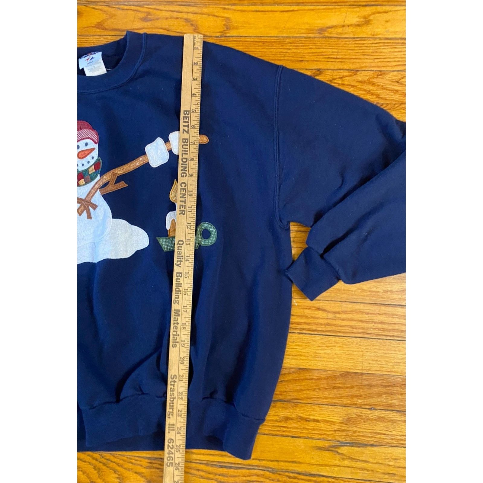 Jerzees Vintage Jerzees Sweatshirt Snowman Women’s Men’s XL Navy Size XL / US 12-14 / IT 48-50 - 8 Thumbnail