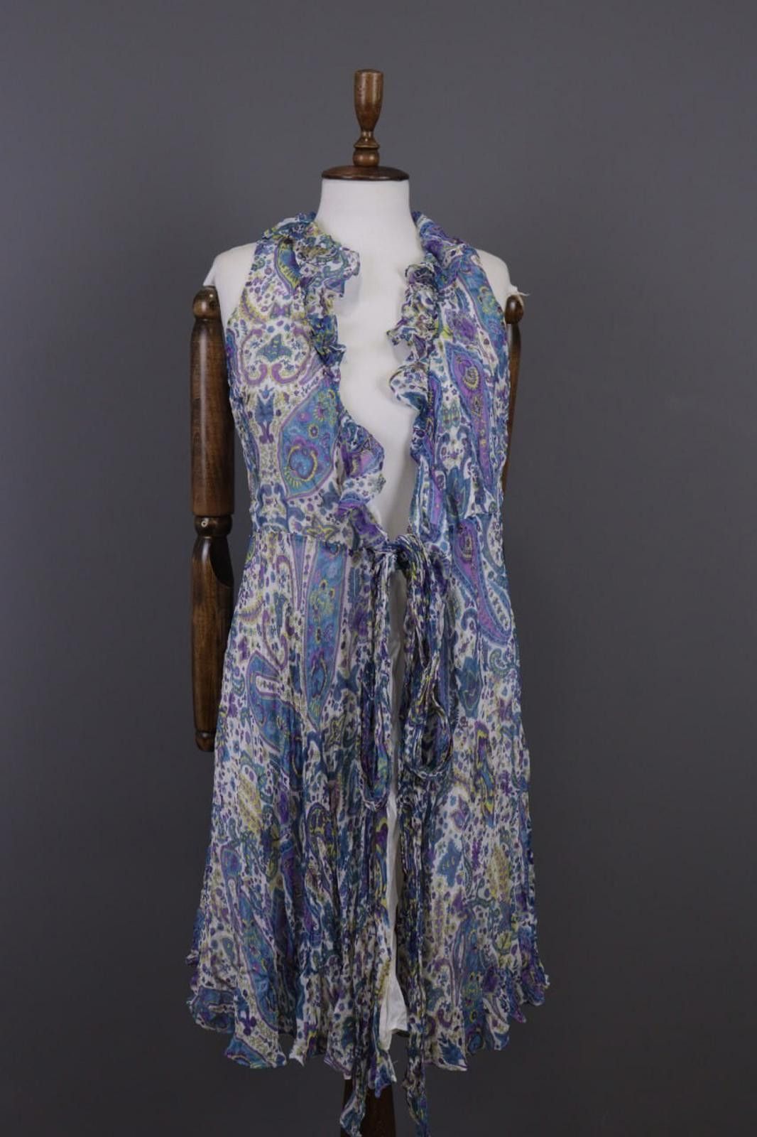 Lauren Ralph Lauren Lauren Ralph Lauren Paisley Silk Cardigan Cape Size 8 / M Size L / US 10 / IT 46 - 1 Thumbnail