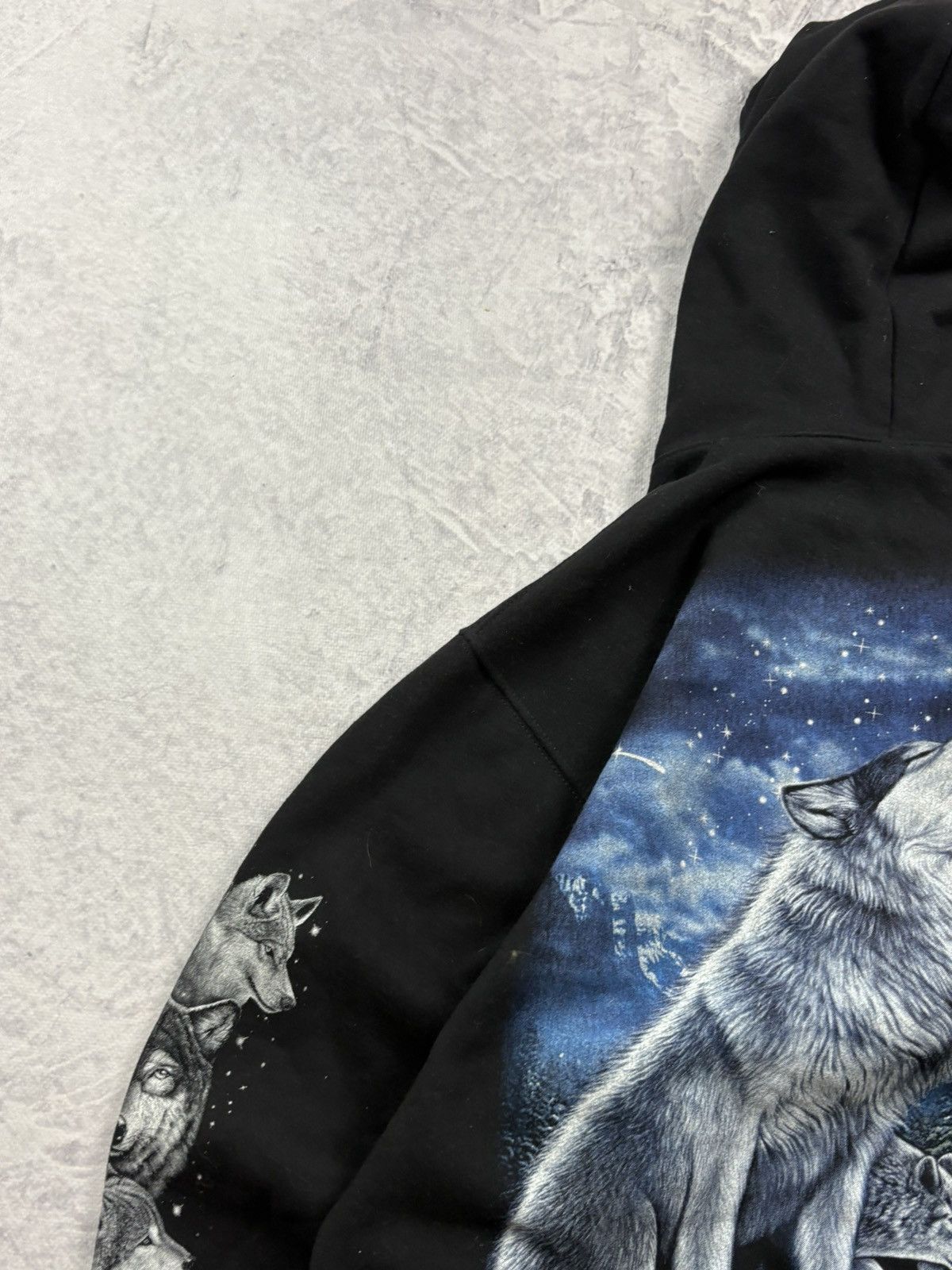 Japanese Brand Vintage Wolf ZIP hoodie rap hip-hop retro wide loose baggy Size US L / EU 52-54 / 3 - 4 Thumbnail
