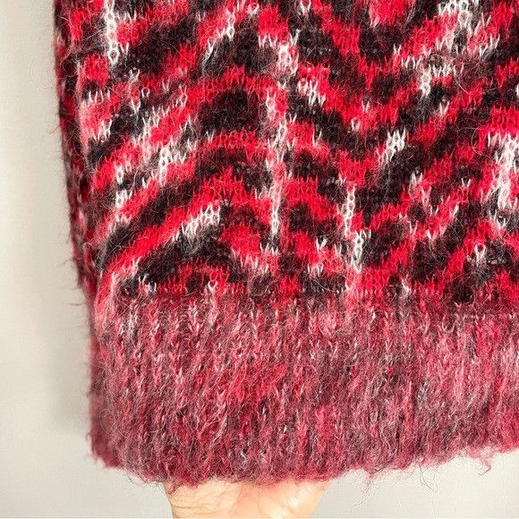 Other Italian Red Lightweight Mohair Wool Blend Sweater​ - Medium Size M / US 6-8 / IT 42-44 - 3 Thumbnail