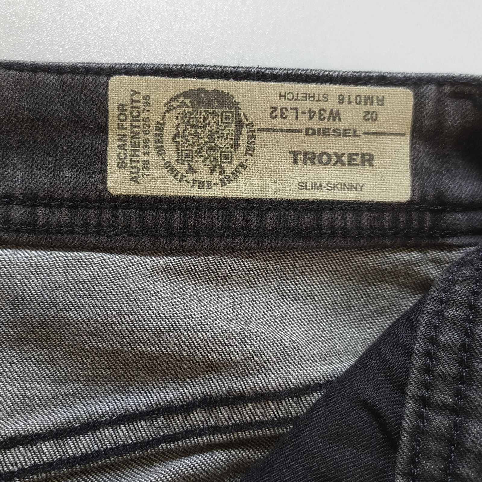 Diesel Diesel TROXER L.32 MENS JEANS SLTP/9994 Size US 34 / EU 50 - 7 Thumbnail