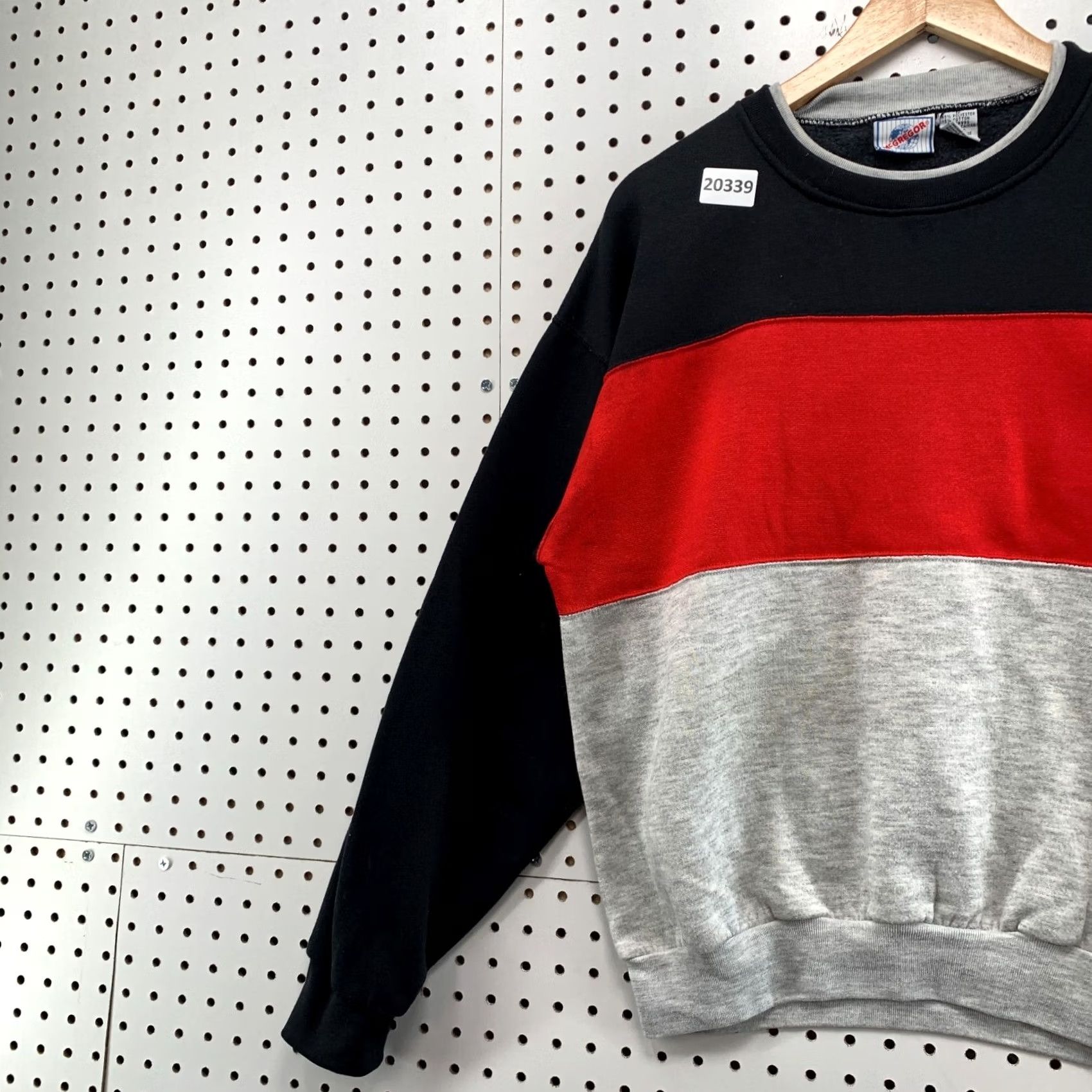 McGregor Vintage McGregor Striped Crewneck Sweatshirt - Large Black, Red, 23.5x26 - Mens Size US S / EU 44-46 / 1 - 3 Thumbnail