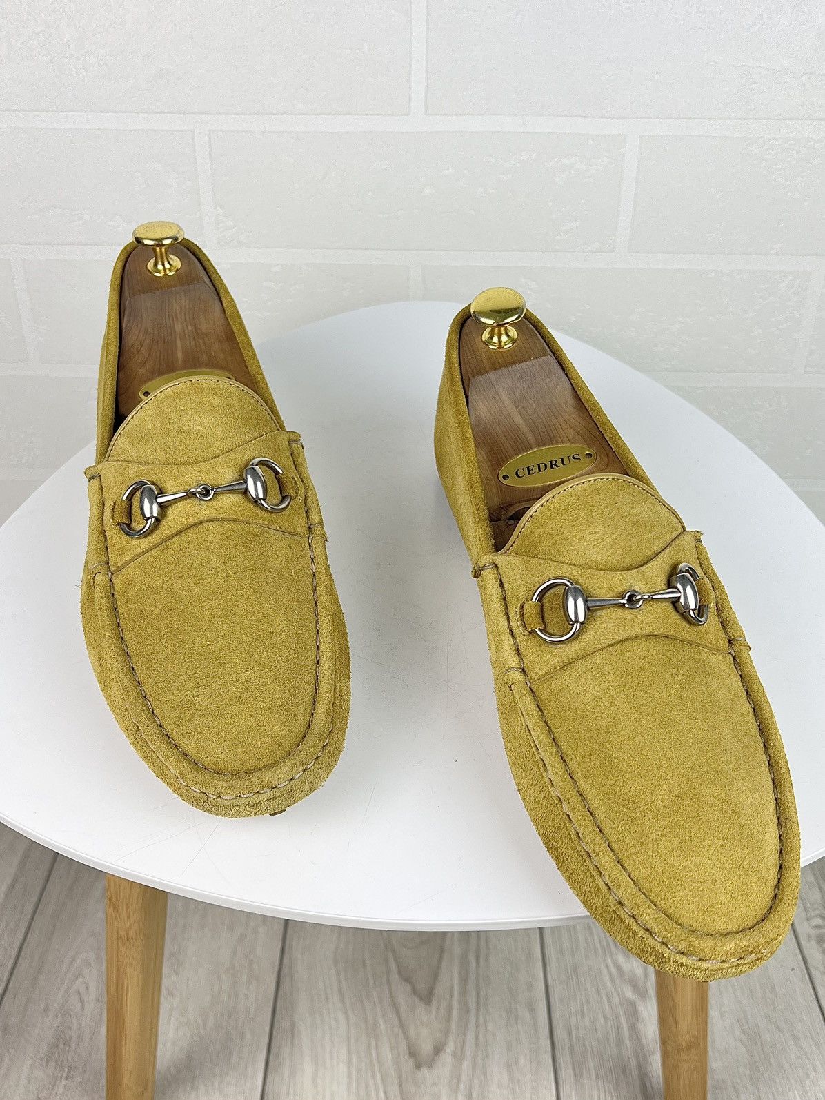 Gucci GUCCI Loafers Suede Moccasins Shoes HORSEBIT Buckle Yellow Size US 9.5 / EU 42-43 - 1 Thumbnail