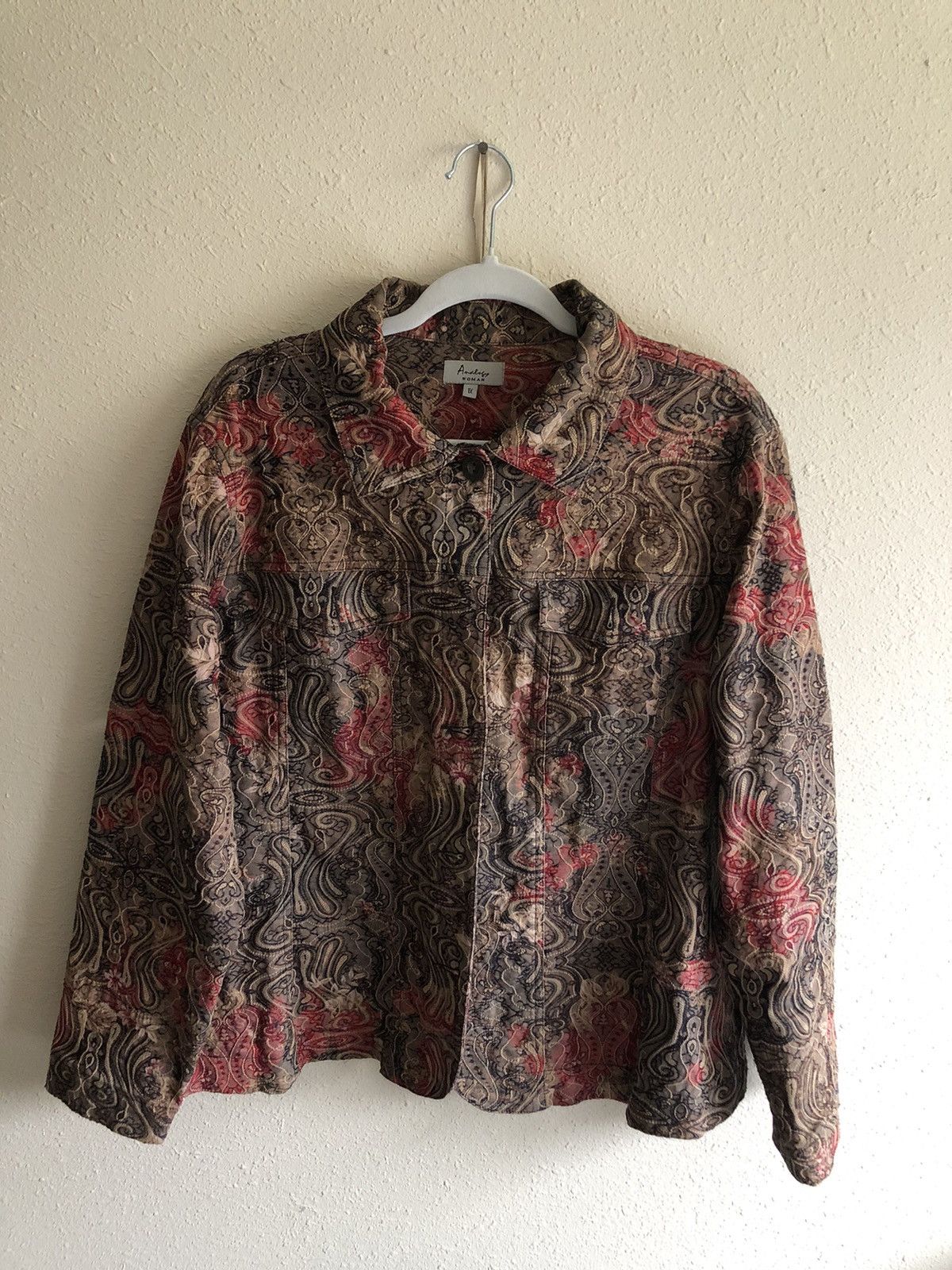 Vintage Vintage Baroque Embroidered Long Sleeve Button Up Shirt Size US L / EU 52-54 / 3 - 11 Thumbnail