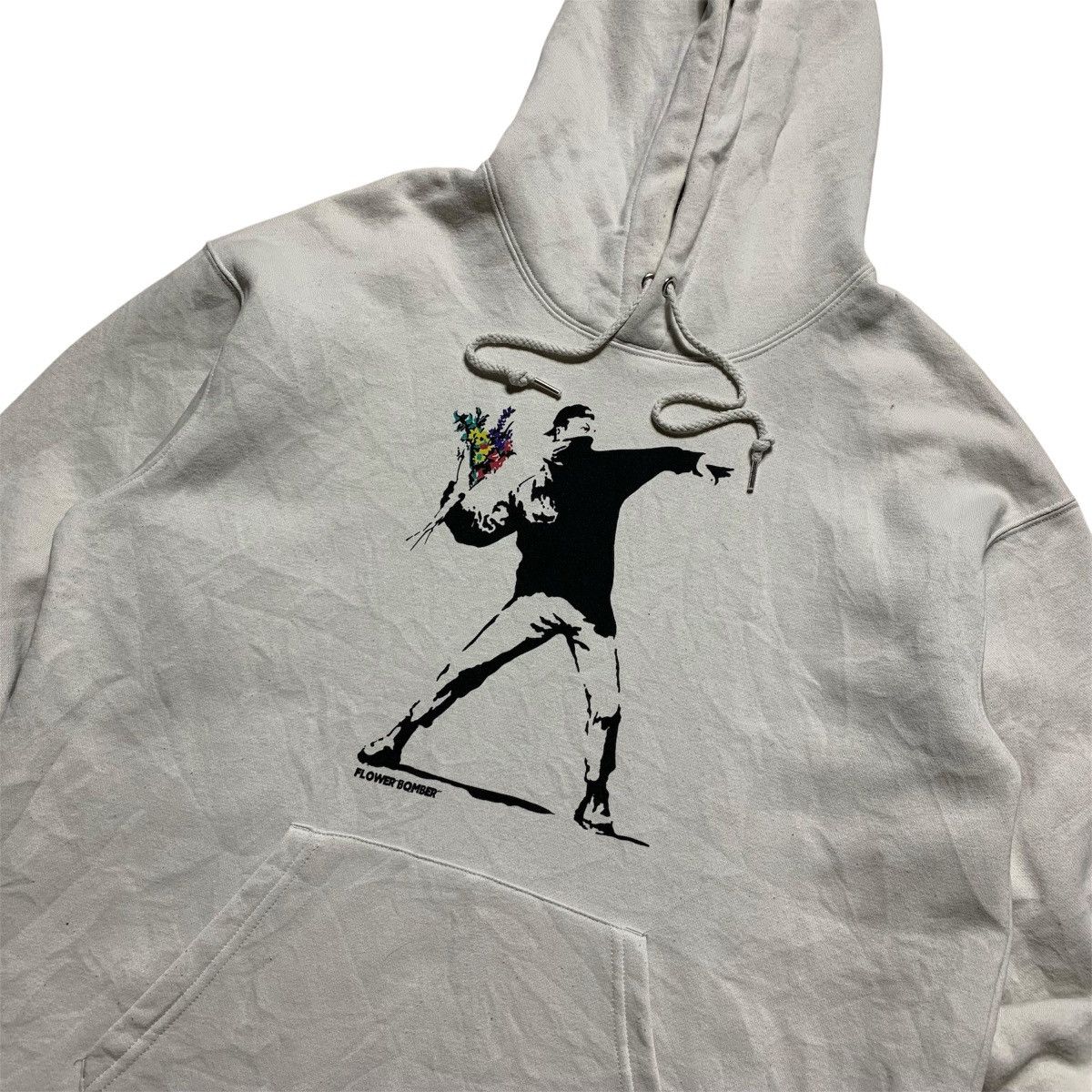 Japanese Brand Bansky Brandalised Flower Bomber United Arrows Hoodie Size US M / EU 48-50 / 2 - 2 Thumbnail