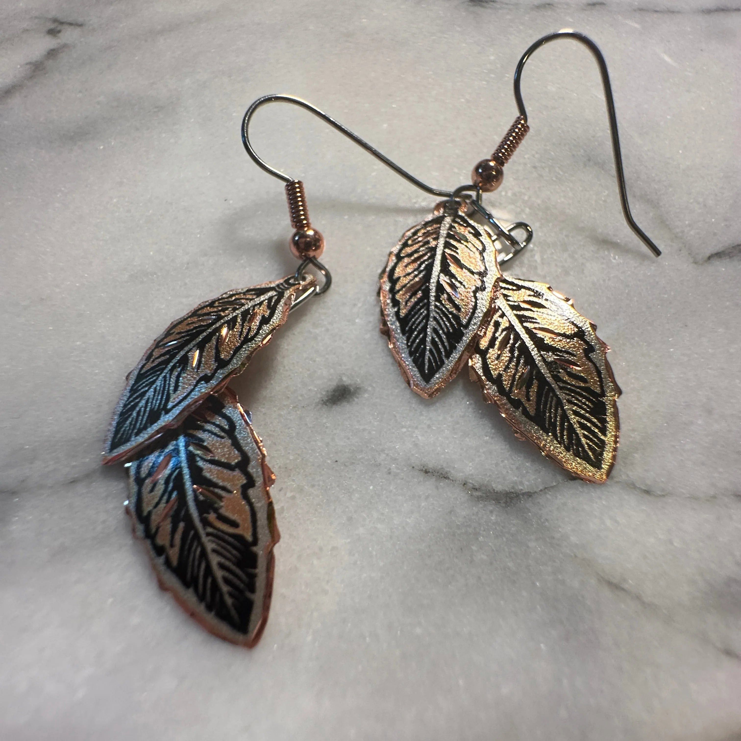 Other Handcrafted Boho Native American Earrings, Copper Eagle Feat Size ONE SIZE - 4 Thumbnail