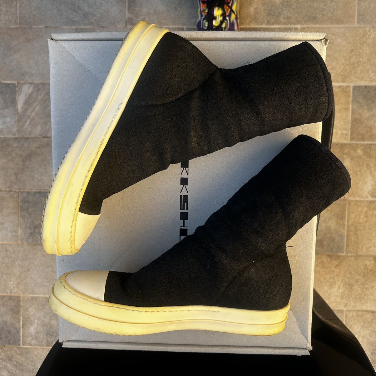 Rick Owens Rick Owens DRKSHDW Scuba Sock Black EU39 Size US 6 / EU 39 - 3 Thumbnail