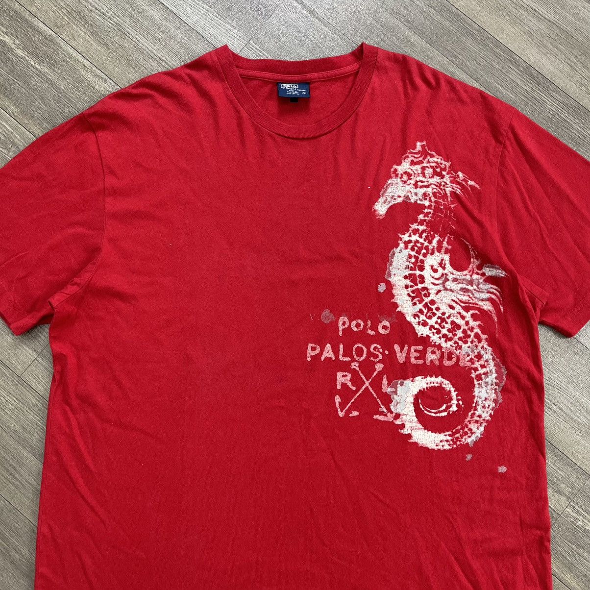 Polo Ralph Lauren Archive Vintage Polo Ralph Lauren Palos Verde Seahorse Tee Size US L / EU 52-54 / 3 - 2 Thumbnail