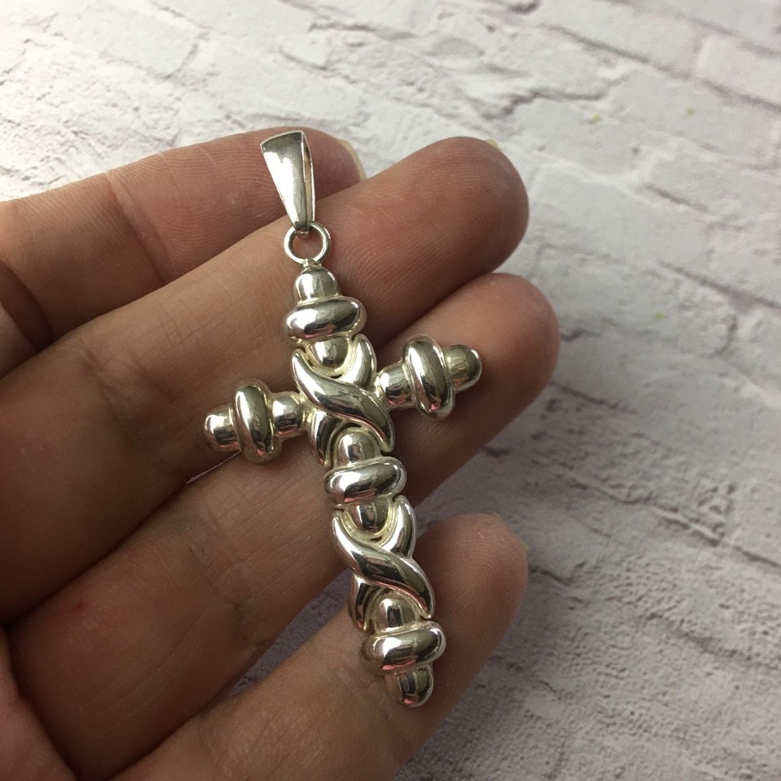 The Unbranded Brand Sterling Silver Cross Pendant Size ONE SIZE - 2 Thumbnail
